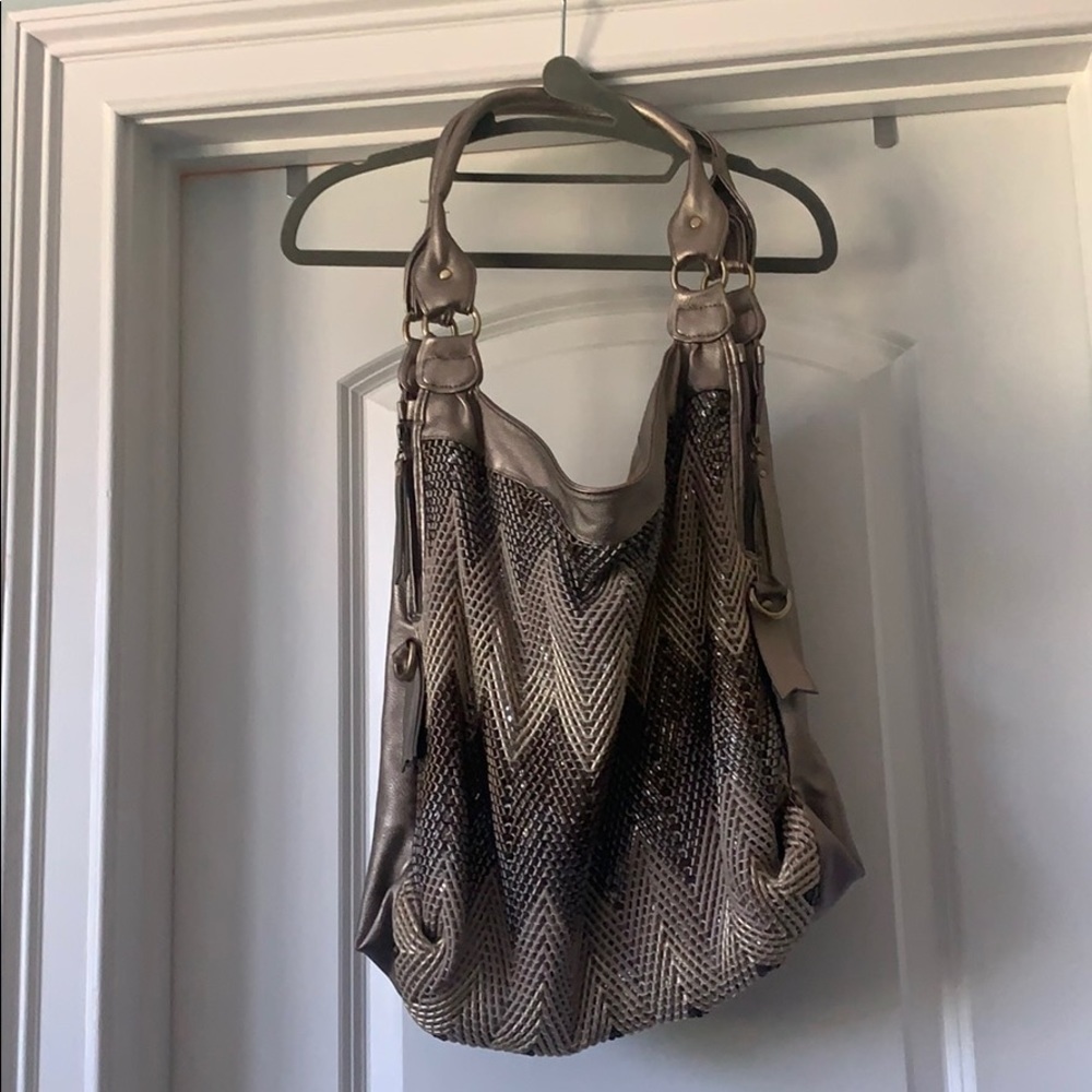 Large chevron handbag